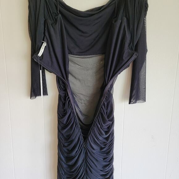 Alice + Olivia Isadola Semi Sheer Bodycon Mini Dress - Picture 4 of 6